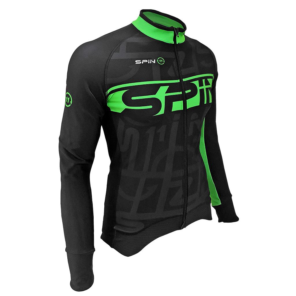 S+ Black/Green Long Sleeve Roubaix jersey